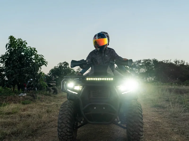 Night Ride — Headlights at Dusk